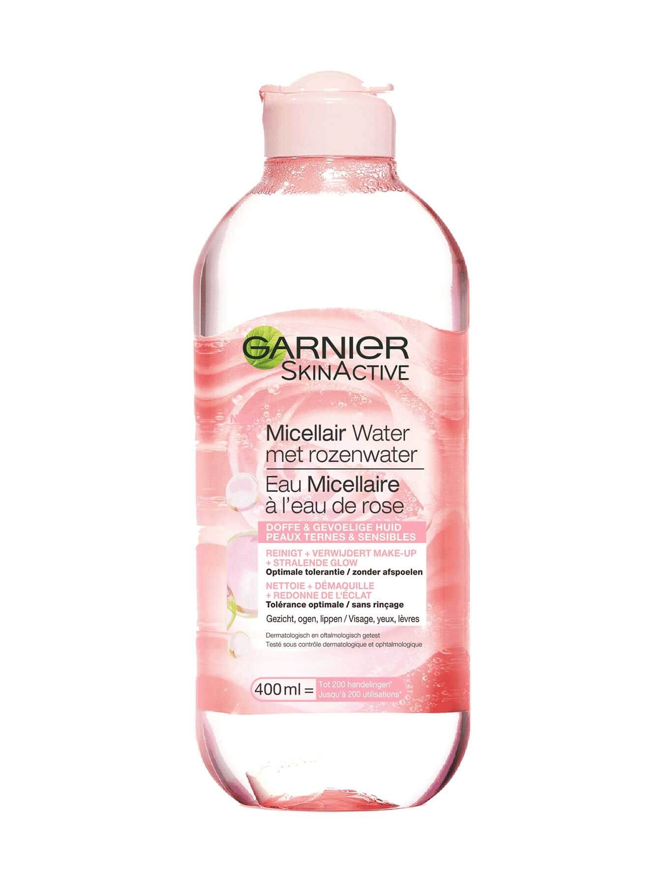 Voorkant verpakking Micellair Water met Rozenwater